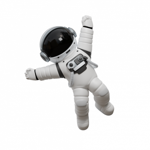 39 Astronaut jumping happy 1